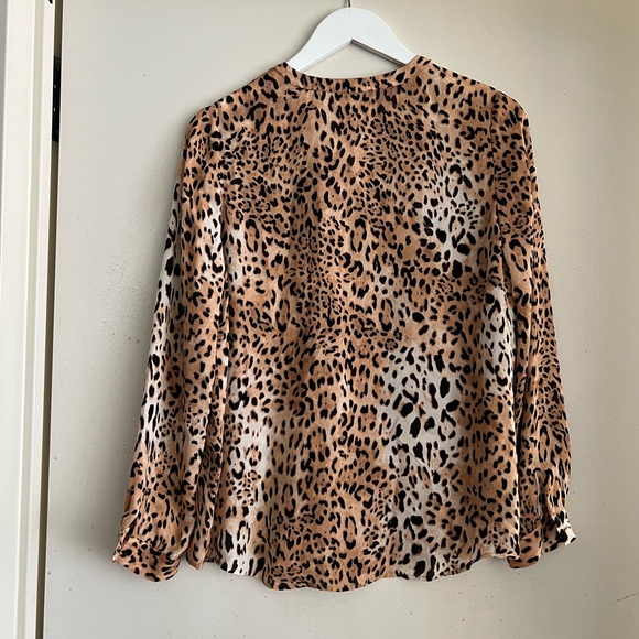 Joie Animal Print Silk Blouse - Picture 3 of 5